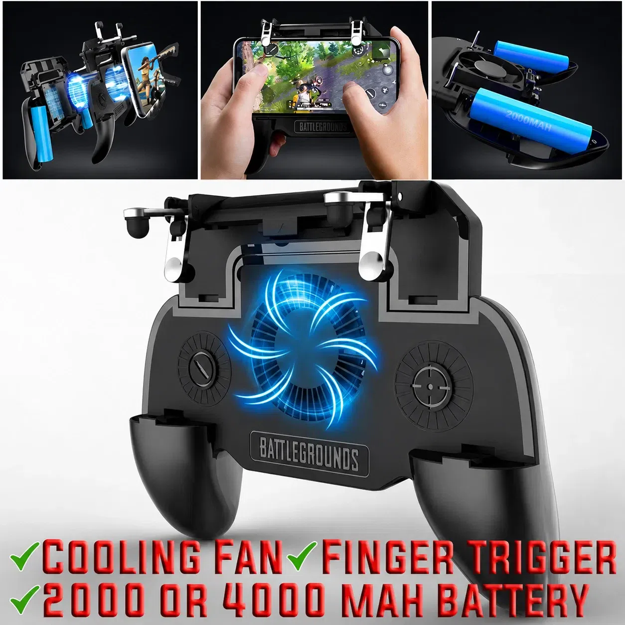 Mobile Phone Game Controller Joystick Cooling Fan 1 box