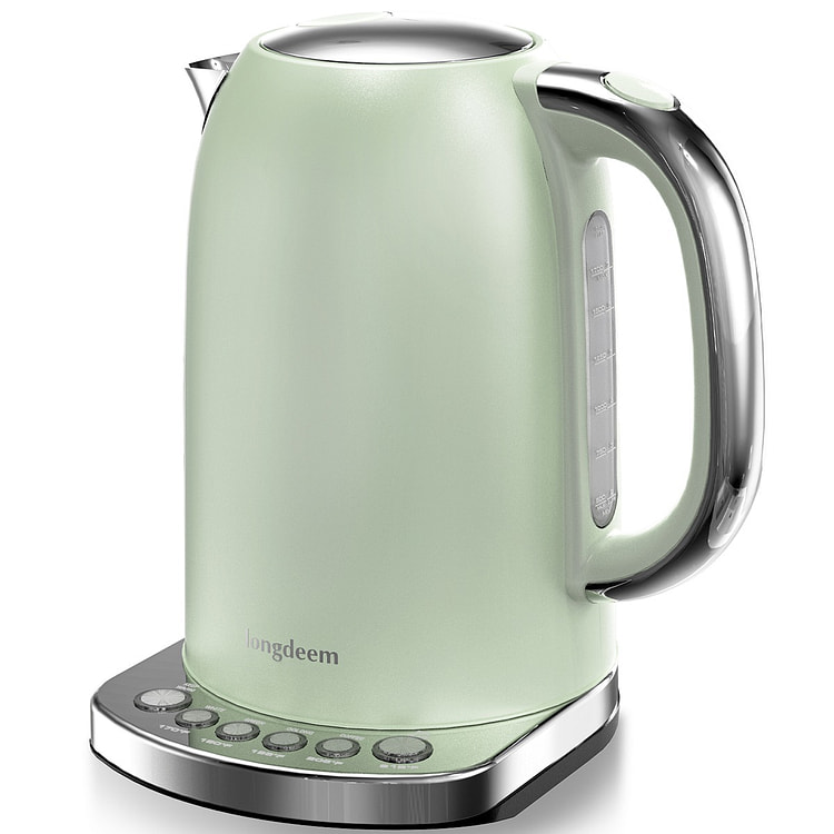 1.7L Electric Kettle, 5 Temperature Presets, Green