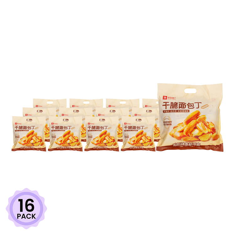 良品铺子 干脆面包丁（海盐焦糖味） 300 克*16 包