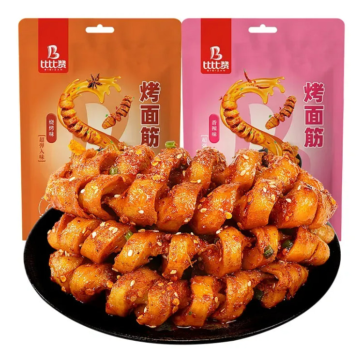 比比赞烤面筋卷烧烤味独立包装休闲零食280g 280 克