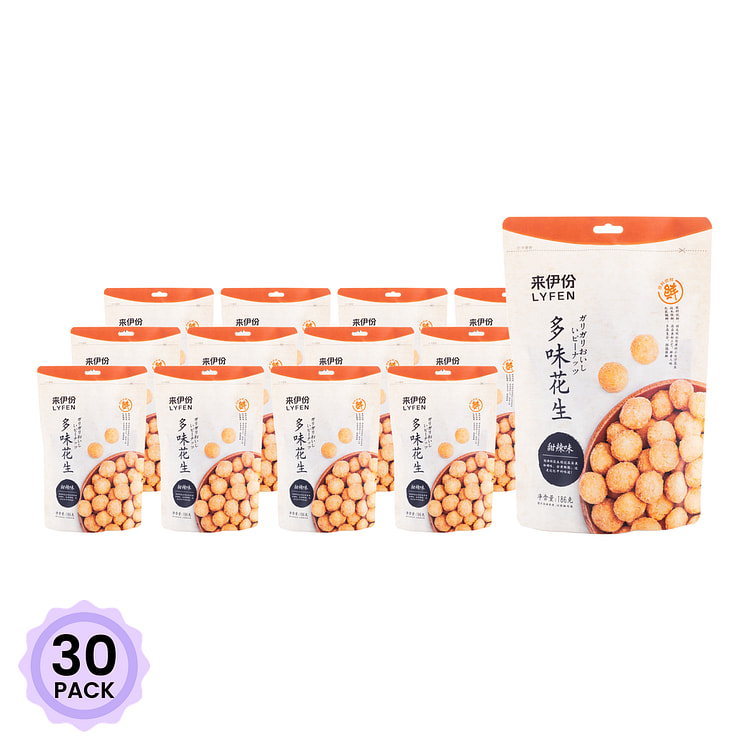 来伊份 多味花生 甜辣味 186 克*30 包