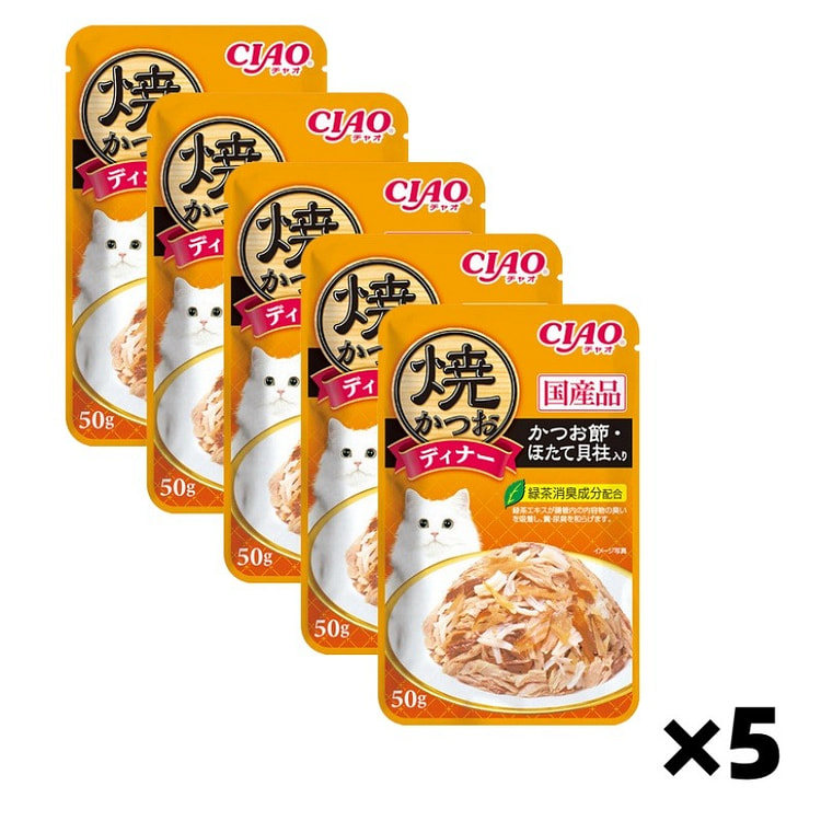 CIAO Inaba Cat Treat Bonito & Scallop 50g*5 1 each