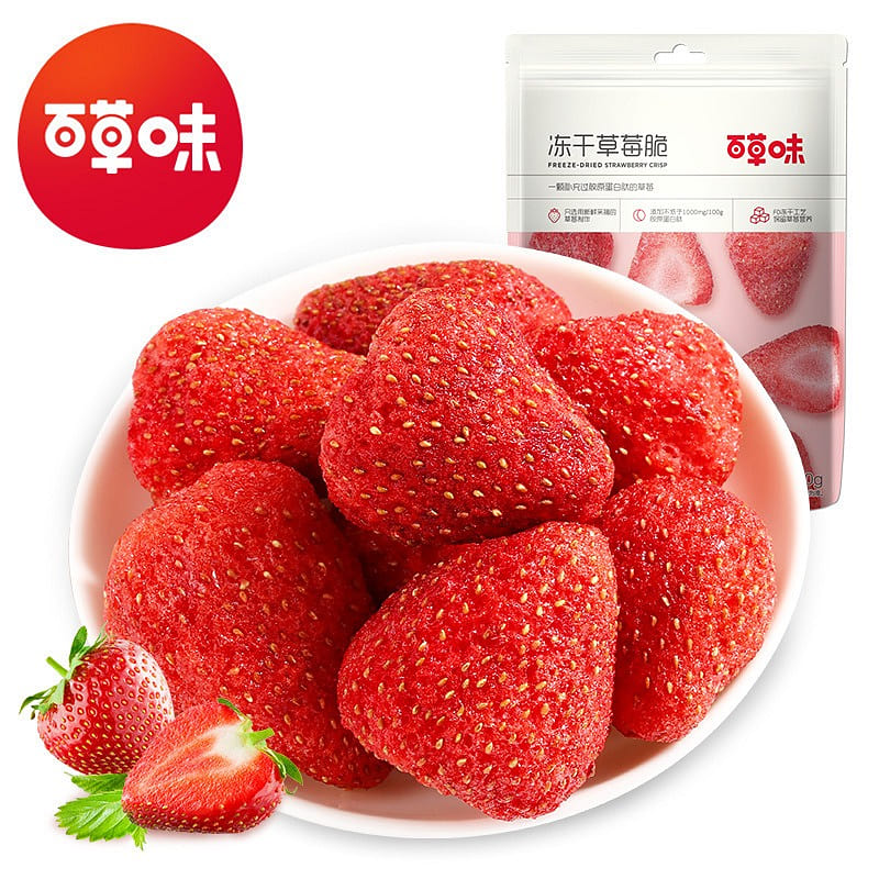 Hundred-grass flavor Freeze-dried strawberry crisp freeze-dried fruit 30g 30 g