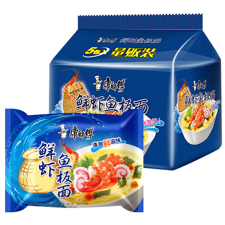 Master Kong's Fresh Shrimp Fish Plate Noodles