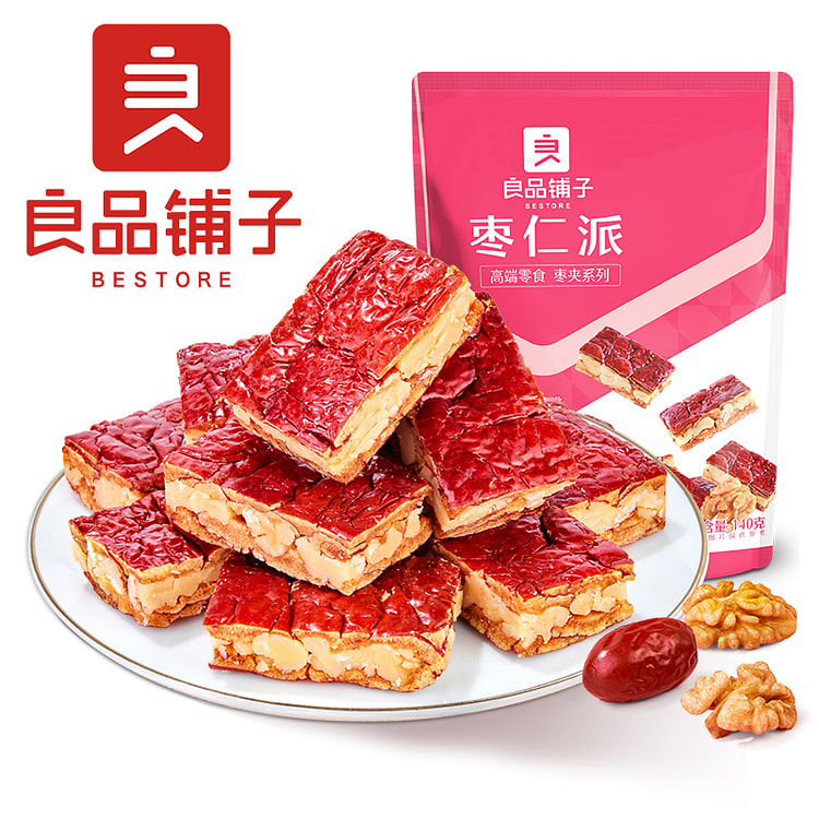 良品铺子枣仁派红枣夹核桃140g/袋