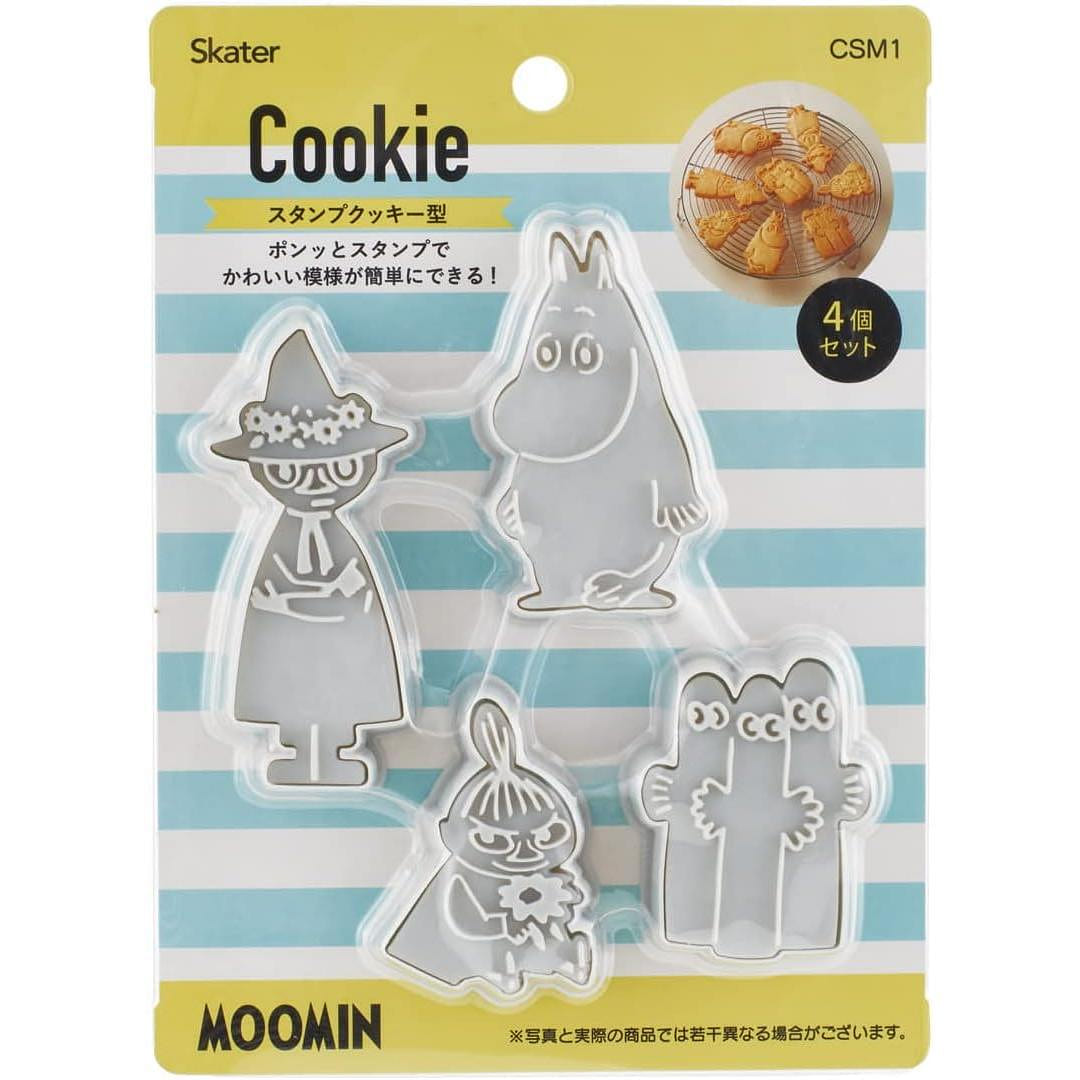 Skater Stamp Cookie Cutter Moomin 4 Pieces Set 1 each
