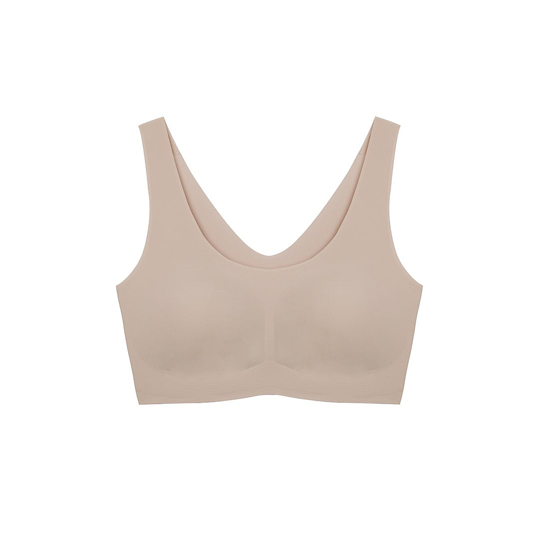 ubras WirelessSeamless Vest Bras Full Coverage Comfort Fixed pad Nude One Size 1 each
