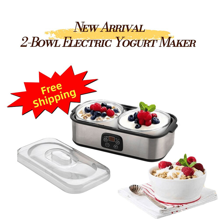 2 Large-Bowl Yogurt Maker Timer and Temperature 1 bunch