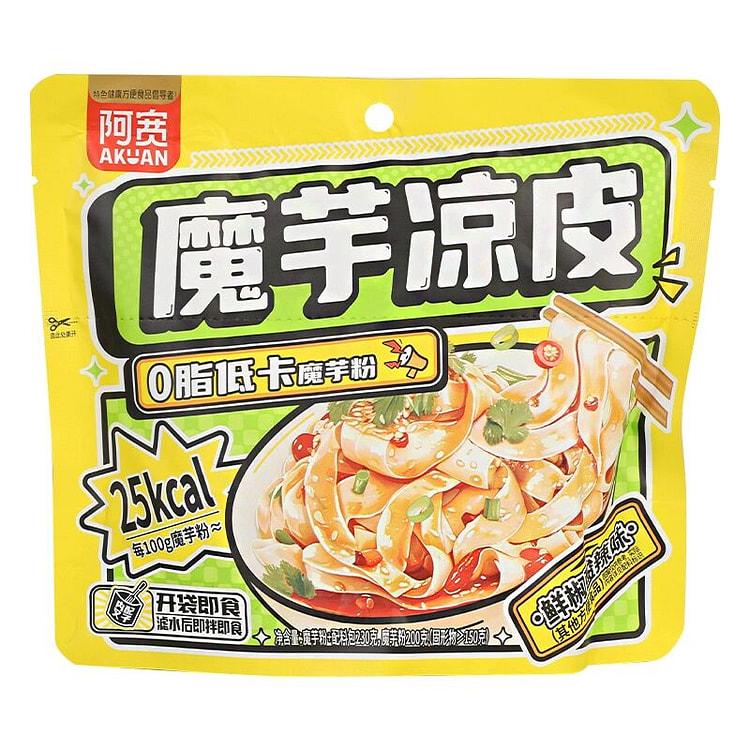 阿宽魔芋凉皮 低卡方便面开袋即食230g*1袋