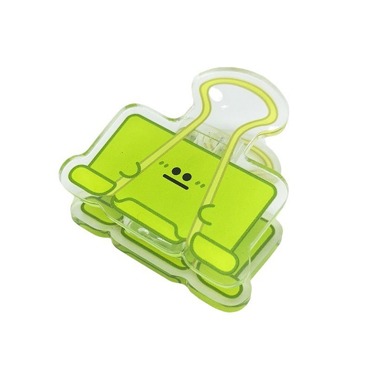 Cartoon Acrylic Binder Clips 1pc Random Colors 1 count