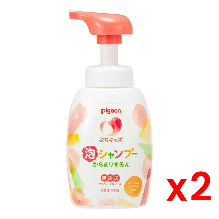 贝亲 无添加儿童泡沫洗发水清新苹果香300mlx2 1 个