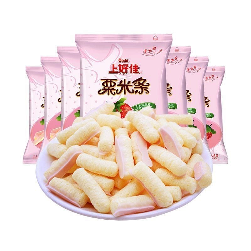 10 packs of corn strips with strawberry flavor 60 g