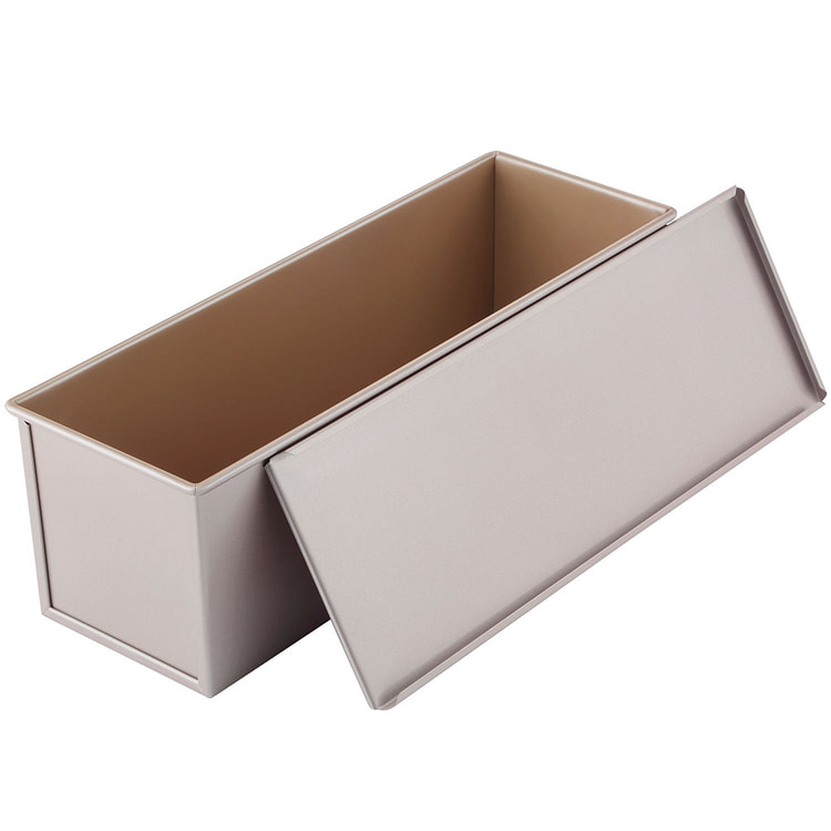 CHEFMADE Commercial Pullman Loaf Pan with Lid,2.6Lb Dough Capacity Toast Bo