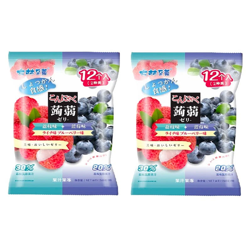 Double jelly lychee/blueberry flavor 240 กรัม