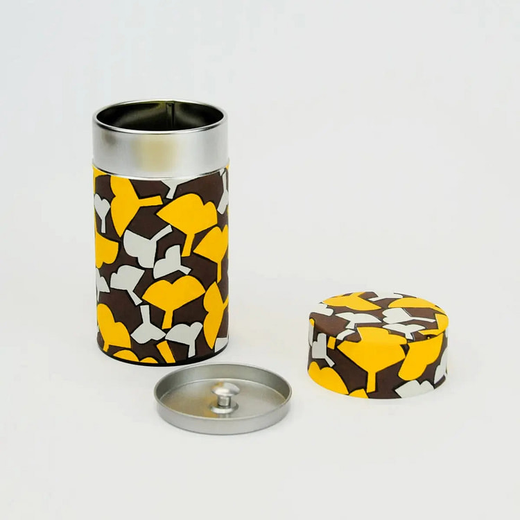 Thùng trà Fuwa Market họa tiết bạch quả vàng 1 phần