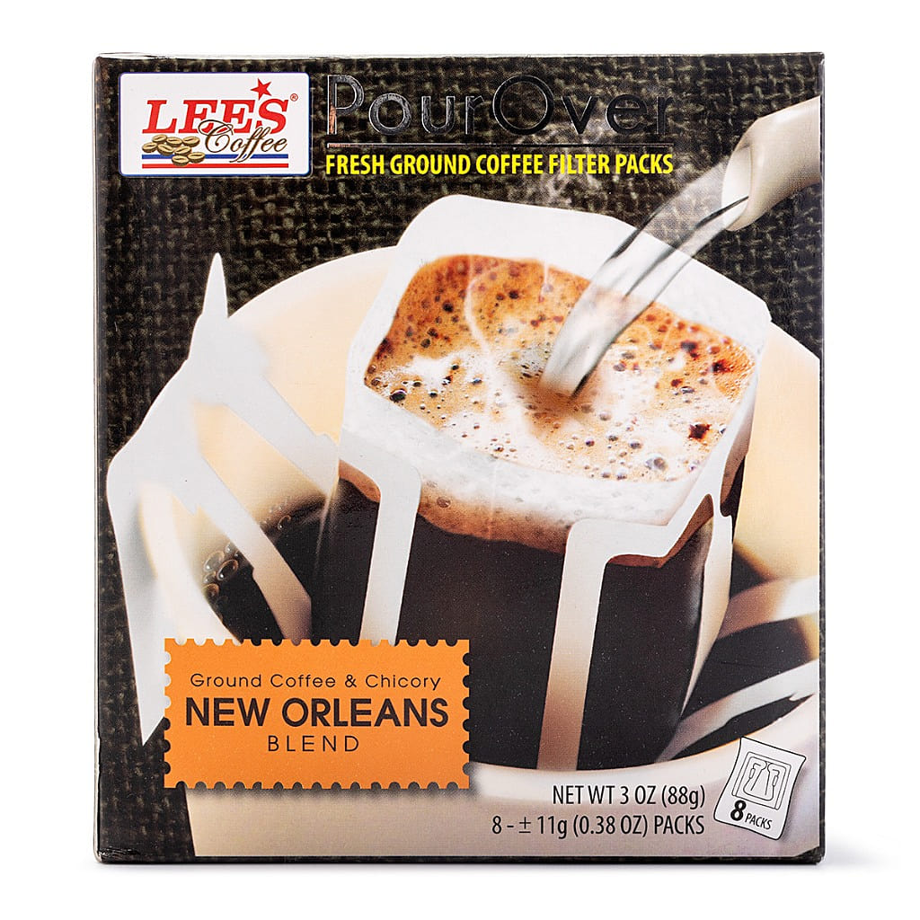 Lee’s Coffee New Orleans Blend PourOver Coffee 0.38 oz*8 pack