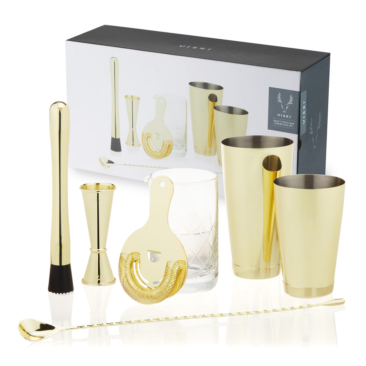 Gold 7- Piece Bar Essentials Set by Viski 7 each
