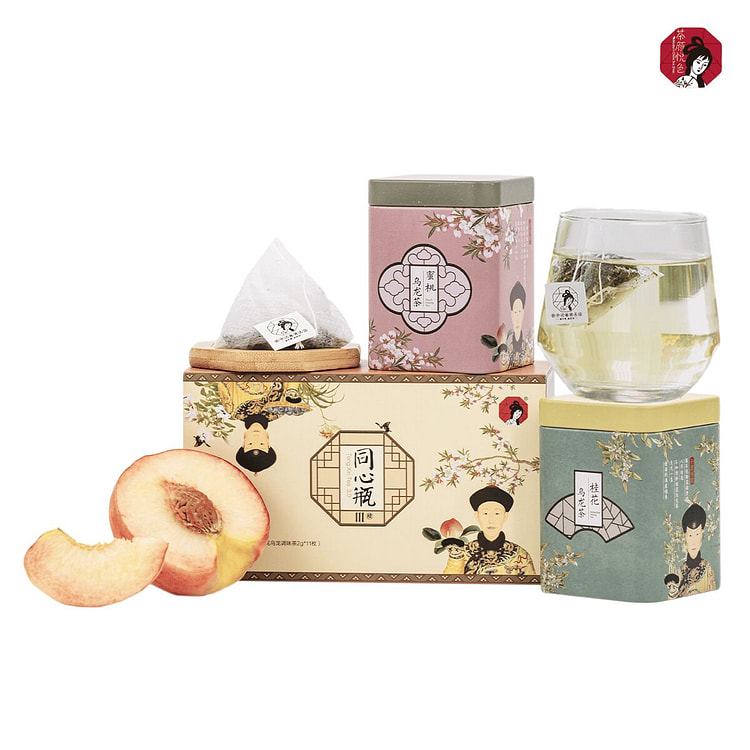 茶颜悦色 | 同心瓶/蜜桃乌龙茶&桂花乌龙茶 1 盒*2 罐