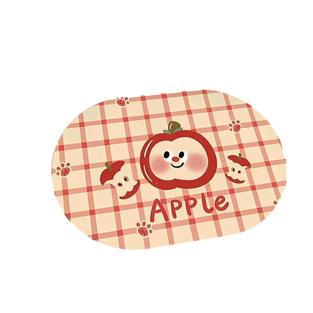 Cartoon Kitchen Draining Mat 40*50CM – Apple 1 count