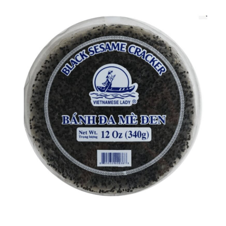 Vietnamese Lady Black Sesame Cracker 12 oz 1 pack