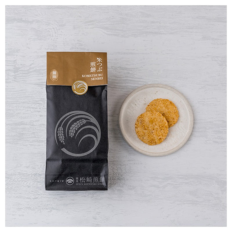 GINZAMATUSAKI SENBEI Tokyo Limited Kome Tsubu Senbei Soy Sauce Flavor 12 pcs 1 each