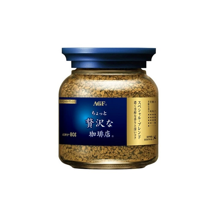 AGF 轻奢咖啡厅 特制混合瓶 无糖速溶咖啡 80g