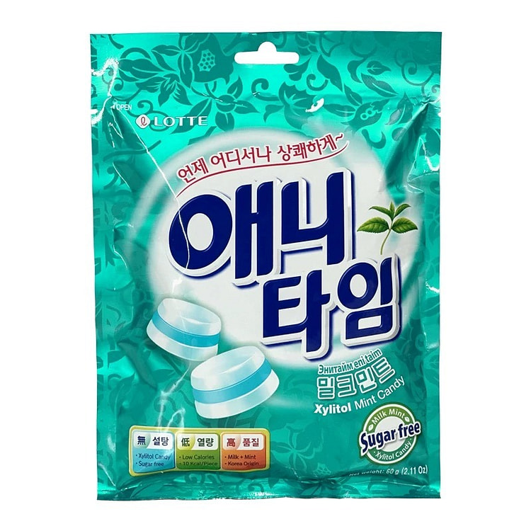Lotte Korean Milk Flavored Mints for Refreshment 60 g