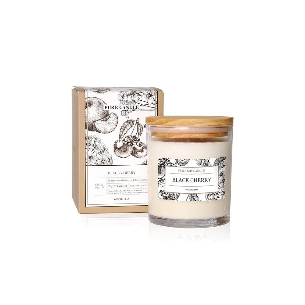 ARONICA Pure Soy Candle – Black Cherry 200g(7.05oz) 1 each