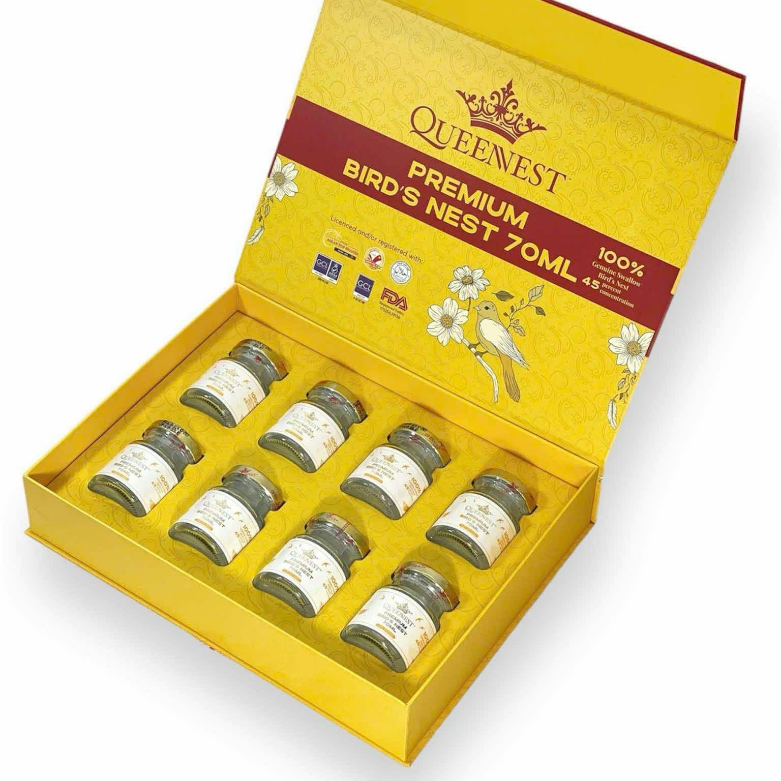 高级燕窝礼盒45% 70ML 100% 纯天然- Weee!