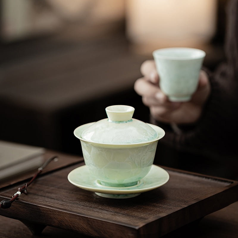 Kung Fu Tea Set Ice Crystal Green Gift Box 1 count