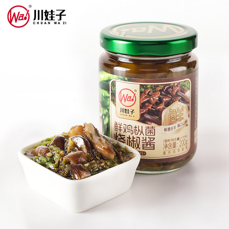 川娃子烧椒酱炭烧野生鲜鸡枞菌鲜200g*1瓶 200 克