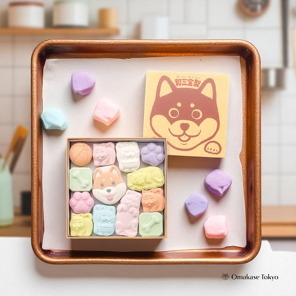 Baikodo Inu-zukushi Wasanbon Dry Sweets Dog Lover 63 g