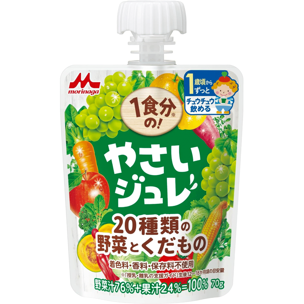 Morinaga Milk 1 Meal Veggie & Fruit Jelly 70g 1 count