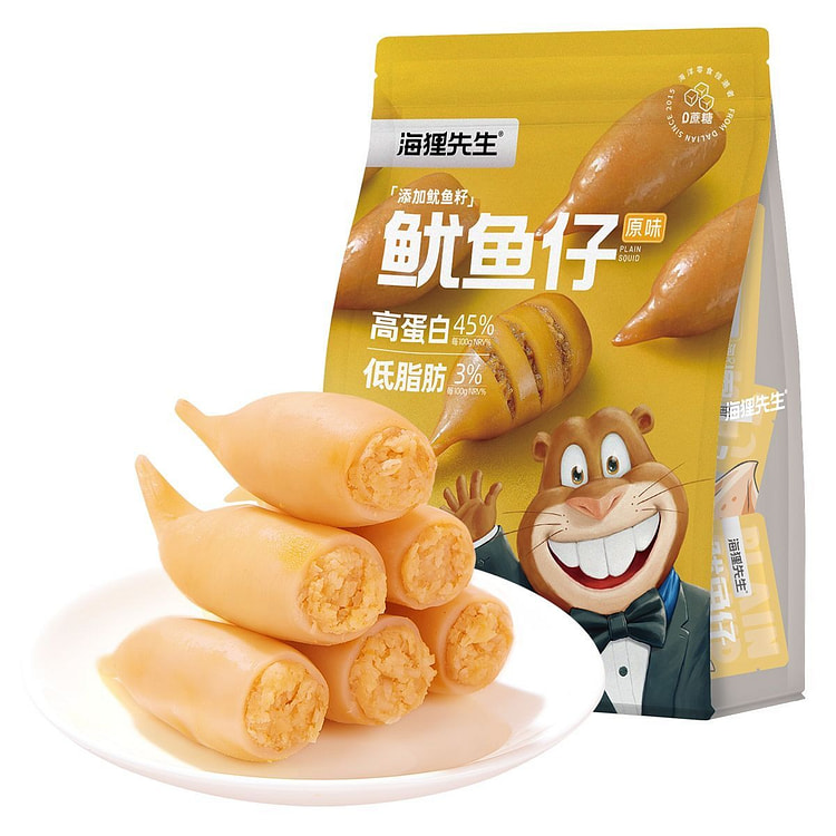 海狸先生鱿鱼仔原味即食海味零食175g 175 克