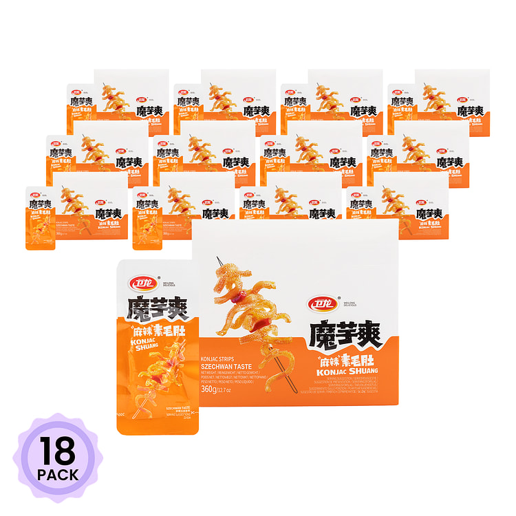 卫龙 魔芋爽 麻辣味 360 克 360 克*18 包