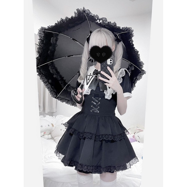 MARS Ruffle Set Black F