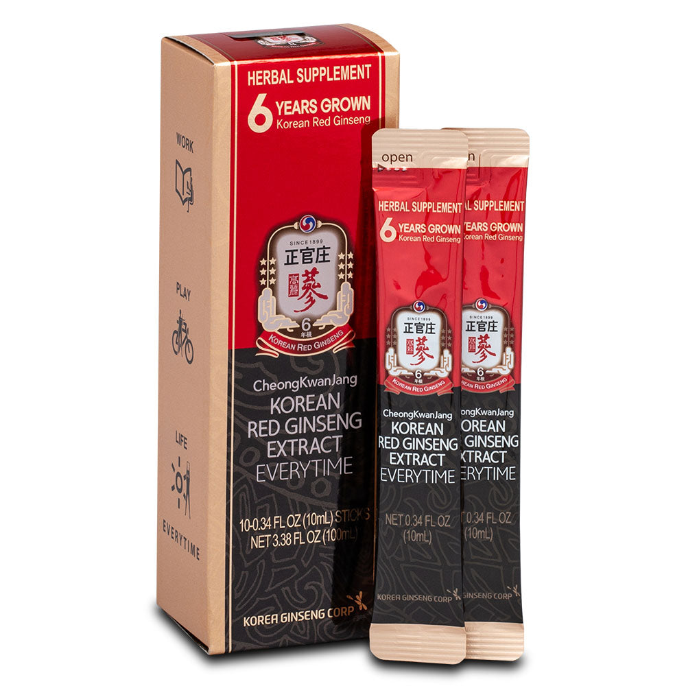 Everytime 3g Extract Stick Korean Red Ginseng - CheongKwanJang 10 Sticks 0.54 lb