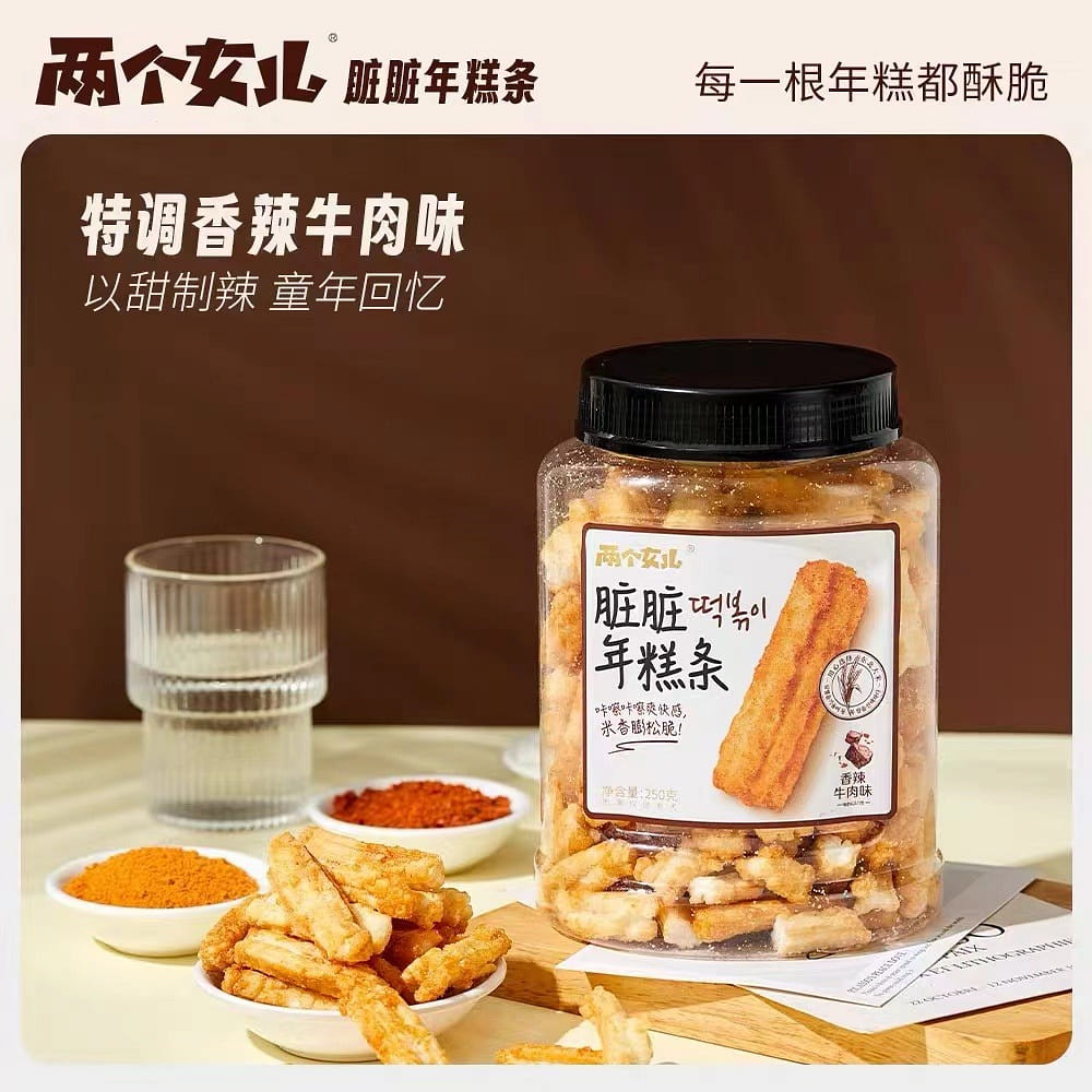 Rice cake strips spicy beef flavor 230g*1bottle 230 g