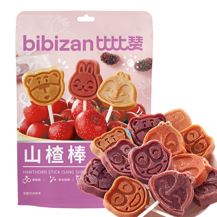 比比赞 山楂棒 开胃儿童零食 棒棒糖桑葚味