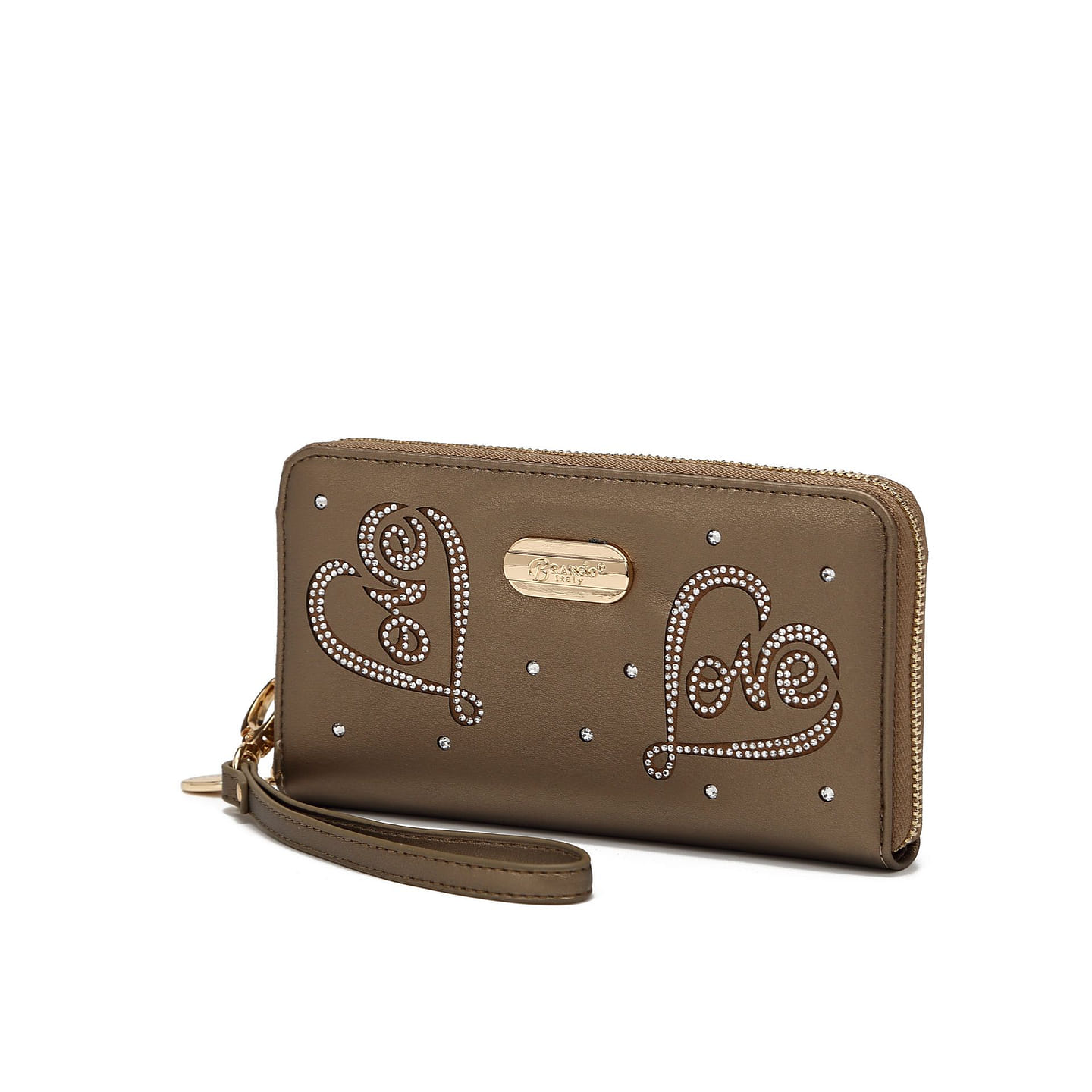 Love Vegan Leather Stain Resistant Pewter Wallet [RNW7268-PR] 1 each