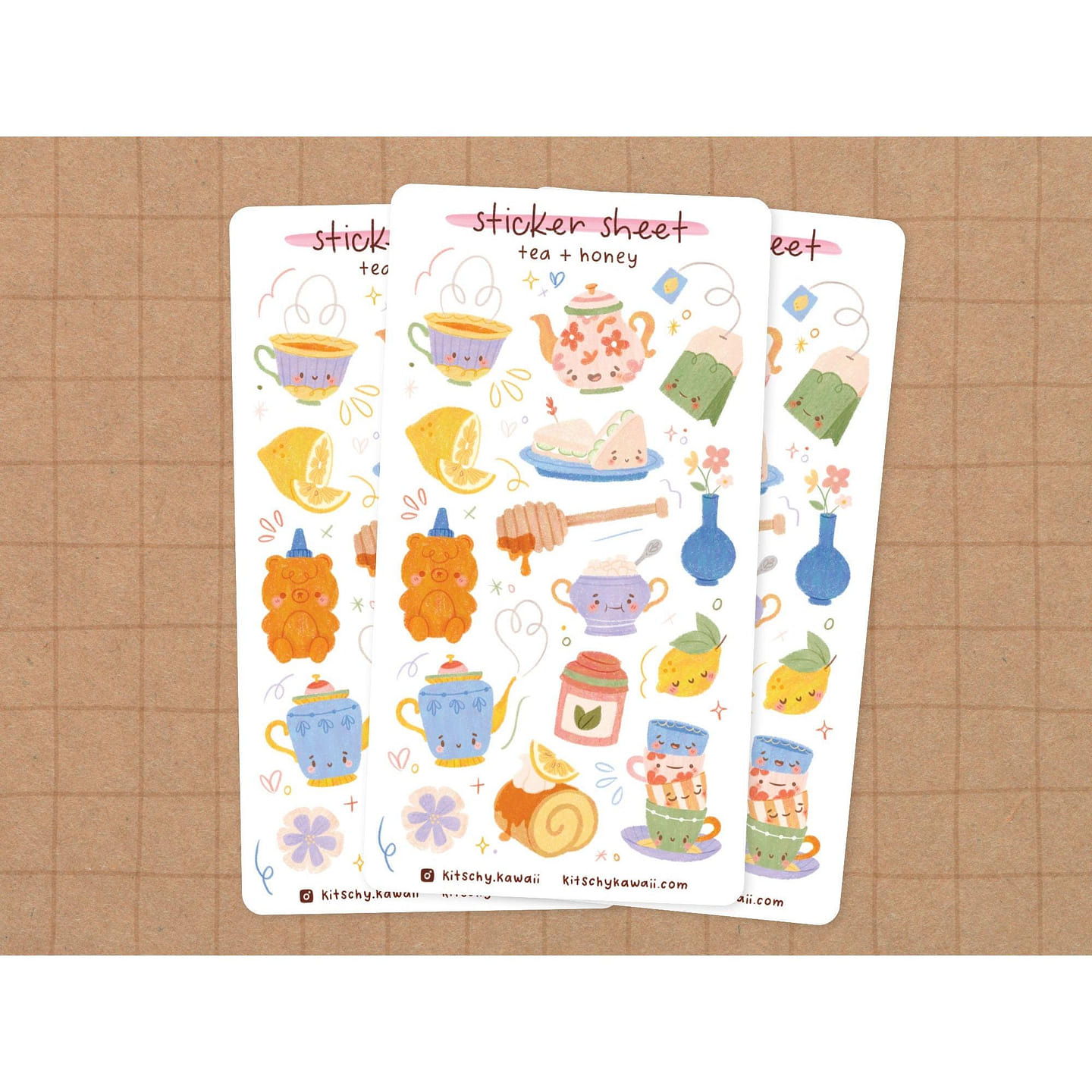 tea + honey Sticker Sheet 1 each