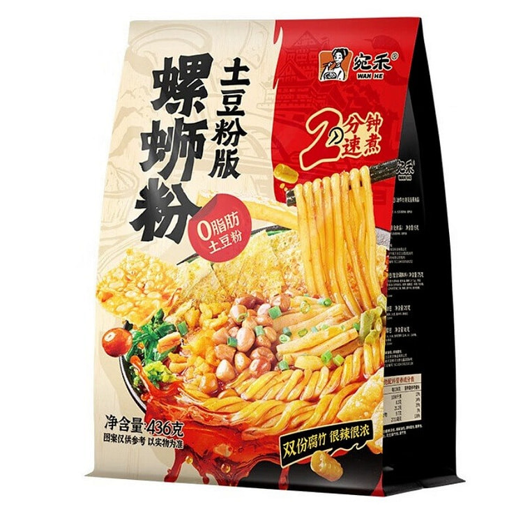 宛禾 螺蛳粉(土豆粉版)速食米粉米线方便火锅食材 436 克