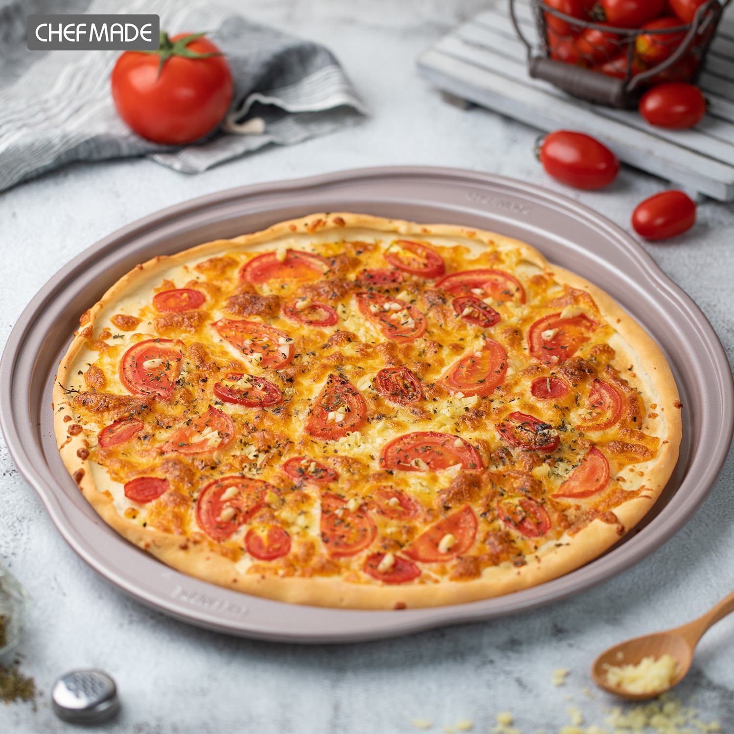 Pan様★専用 CHEFMADE Pizza pan, 14 Inch with Holes Non-Stick Pizza Crisper Pan