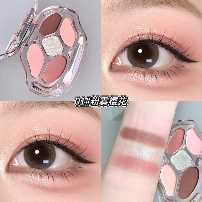 Five-Color Under-Eye Palette-Smooth Non-Dusty#01 1 box