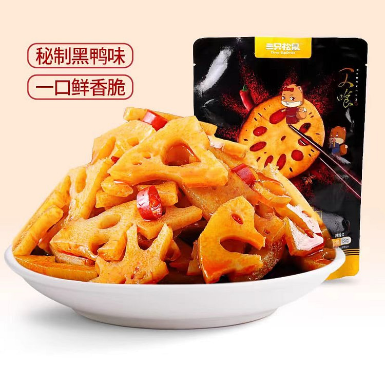三只松鼠 黑鸭味脆莲藕  150g*1袋