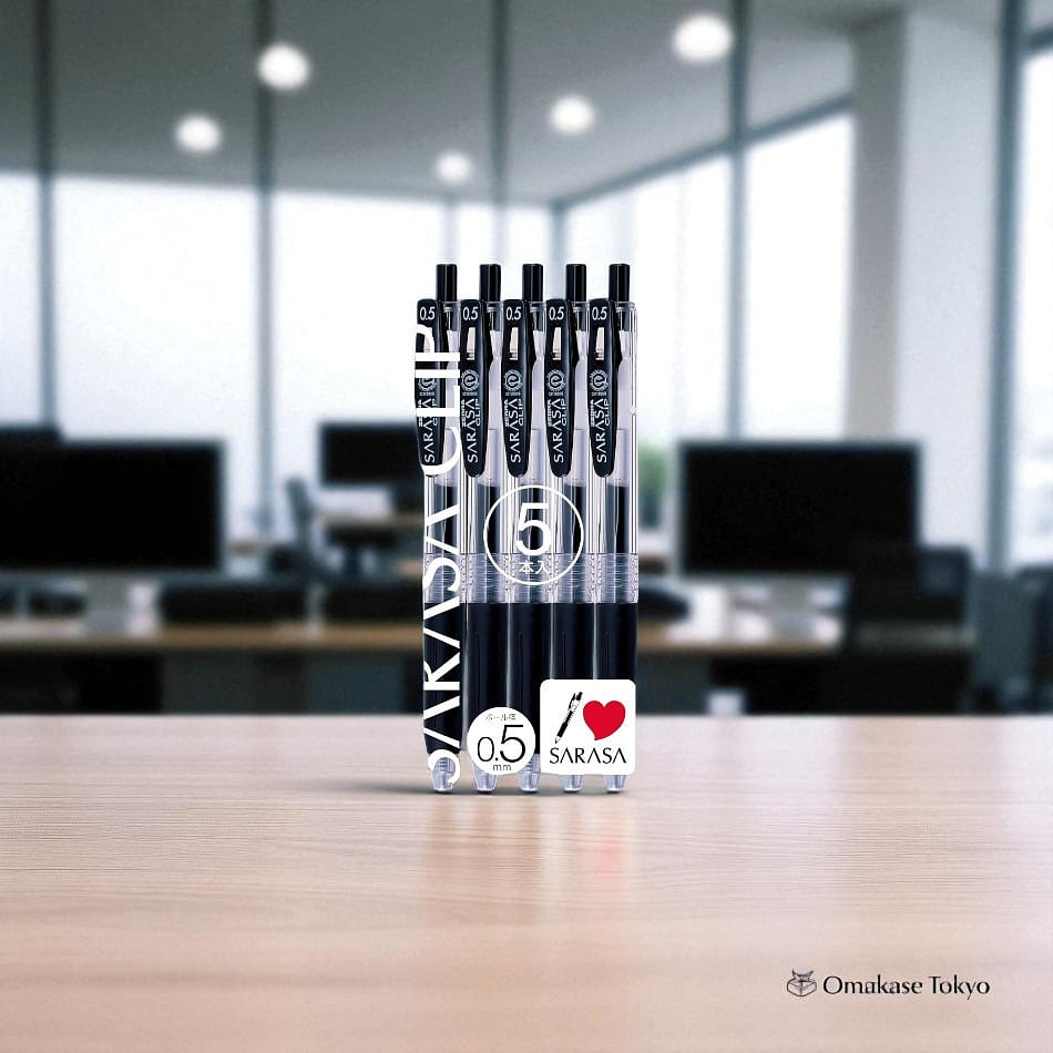 Zebra Sarasa Clip P-JJ15-BK5 5 Ballpoint Gel Pens 40 g