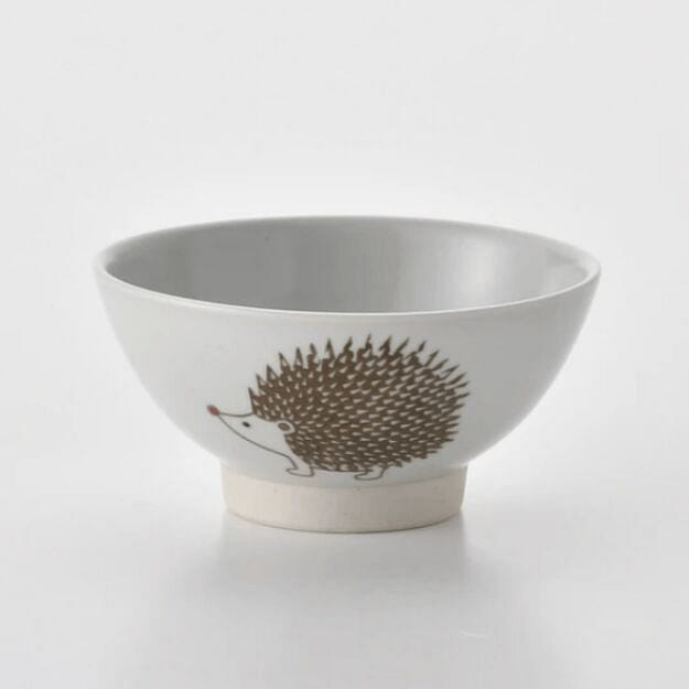 Hasami Ware 12cm Rice Bowl - Hedgehog 1 count