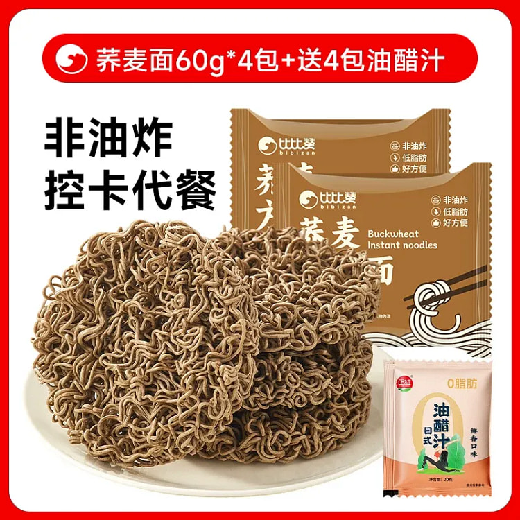 比比赞荞麦面60g共4袋 240 克