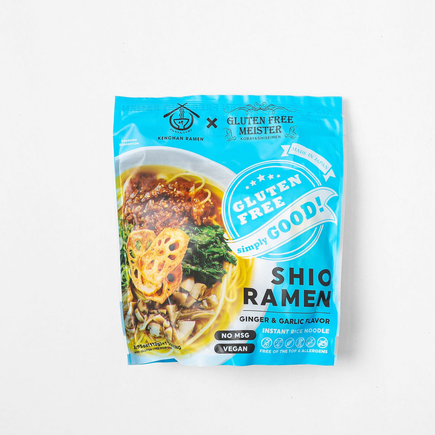 Kenchan Gluten Free Ginger Garlic Shio Ramen (4pk) 3.95 oz
