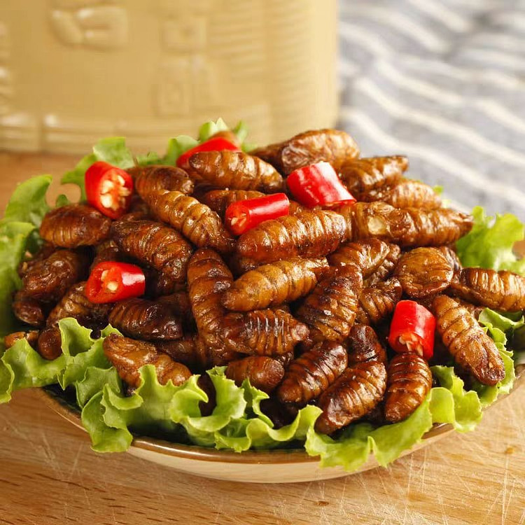 雪花妈妈 香酥蚕蛹 开袋即食小零食 80g*2袋 160 克